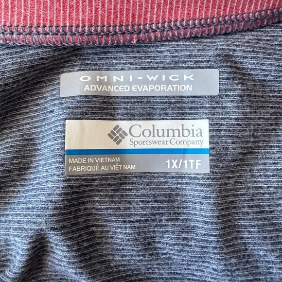 Columbia Omni-Wick Pin-Striped Outdoor Tank Knee Dress Gray 1X PFG Waist Tie - Picture 7 of 15